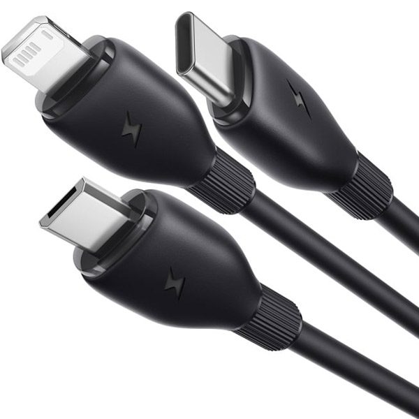 Đầu vào: USB-A. Đầu ra: Type-C, Micro-USB và Lightning