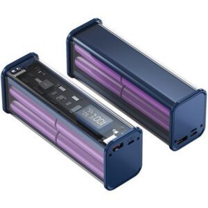Sạc dự phòng 28000mAh 8 cell 18650 sạc nhanh 22.5w, vỏ màu xanh